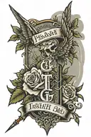 Isaiah 40:31 bible verse tattoo design idea