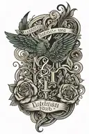 Isaiah 40:31 bible verse tattoo design idea