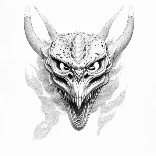 monje segurando cajado, corvo, cobra tattoo design idea