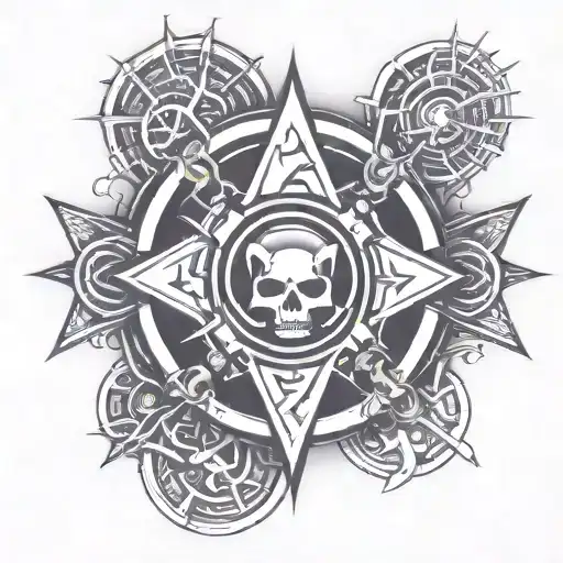radioactive symbol tattoo design idea