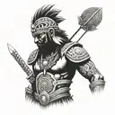 indian warrior tattoo design idea