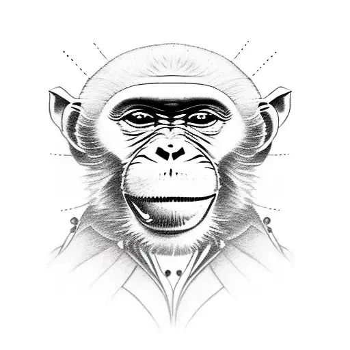monkey, jiu-jitsu, Brazil, celestial  tattoo design idea