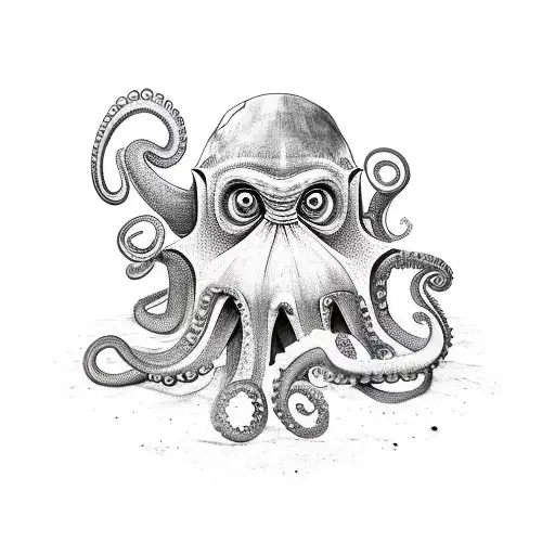 monkey jiu-jitsu octopus tattoo design idea