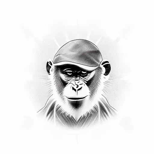 monkey, jiu-jitsu, Brazil, celestial  tattoo design idea