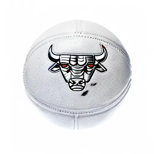 chicago Bulls and a basketball  tattoo design idea