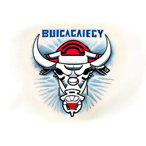 Chicago bulls with a basket ball memorial tatto tattoo design idea
