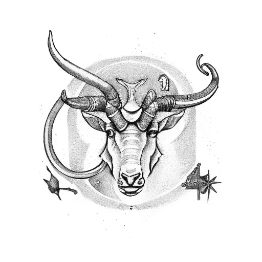 Capricorn tattoo design idea