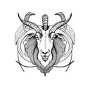 Capricorn goat tattoo design idea