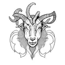 Capricorn goat tattoo design idea