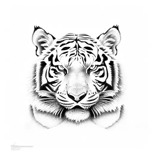 white tiger tattoo design idea