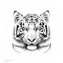 white tiger tattoo design idea