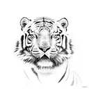 white tiger tattoo design idea
