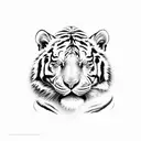 white tiger tattoo design idea