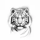 white tiger tattoo design idea
