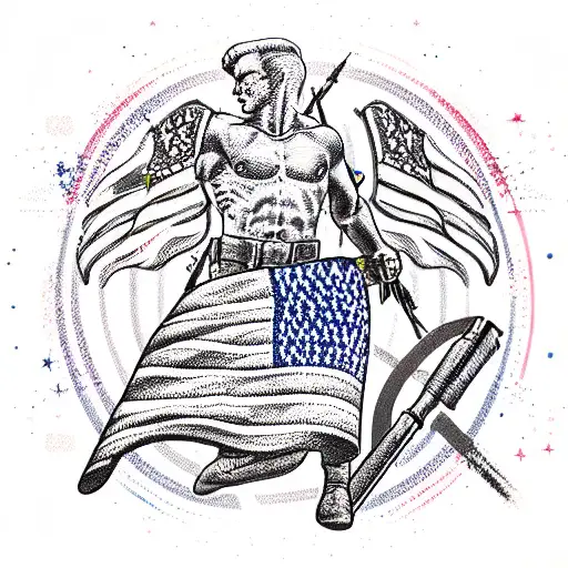 patriot of Ukraine tattoo design idea