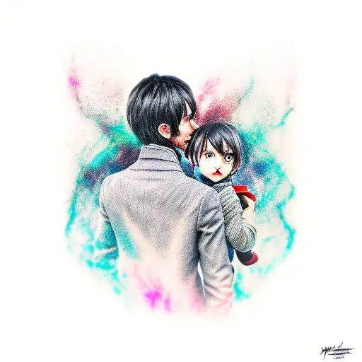 eren and mikasa  tattoo design idea