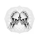 two skeleton hands cheering beers inside a diamond with wording saying "good times" on top "better friends" on bottom tattoo design idea