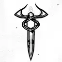 viking dagger tattoo design idea