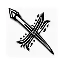 viking dagger tattoo design idea