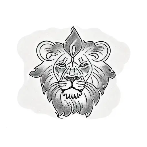 lion money  success  tattoo design idea
