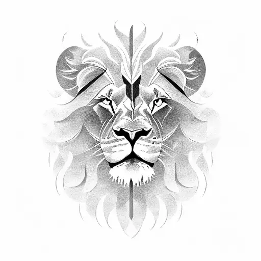 lion money  success  tattoo design idea