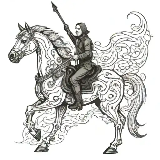 Pale horse tattoo design idea