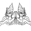 3 angeles me cuidan  tattoo design idea