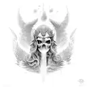 3 angeles me cuidan  tattoo design idea