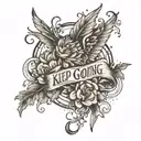keep going tattoo design idea