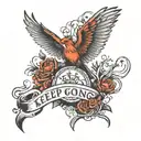 keep going tattoo design idea