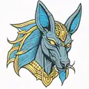 Anubis egypcian god tattoo design idea