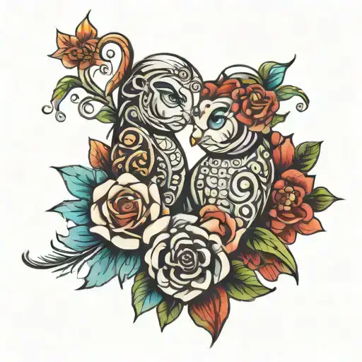 40th wedding anniversary tattoo design idea