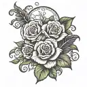 40th wedding anniversary tattoo design idea