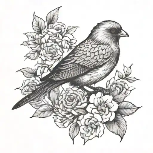 name  r.i.p birdie tattoo design idea