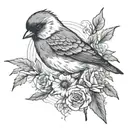 r.i.p birdie tattoo design idea