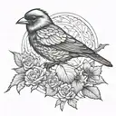 r.i.p birdie tattoo design idea