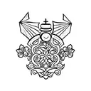  small tattoo that has a night feel and contains the Ampersand symbol tattoo design idea