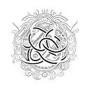  small tattoo that has a night feel and contains the Ampersand symbol tattoo design idea