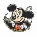 Mickey Mouse  tattoo design idea