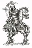 Crusader Knight Praying tattoo design idea