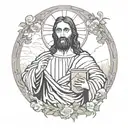 jesus christ tattoo design idea
