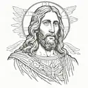 jesus christ tattoo design idea