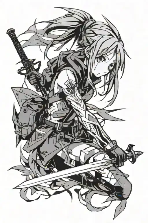 sword art online animetry tattoo of sinon tattoo design idea