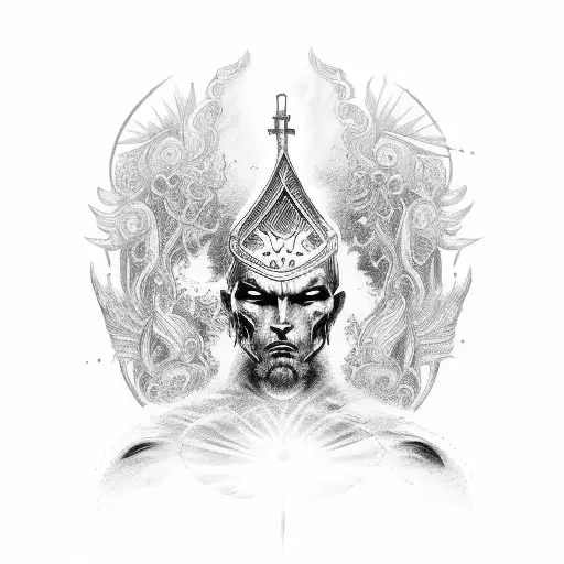 spiritual warrior of God tattoo design idea