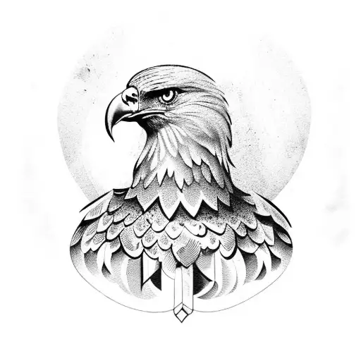 SPQR emblem with a realistic eagle perched on top tattoo design idea