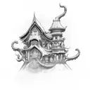 baba jaga  tattoo design idea