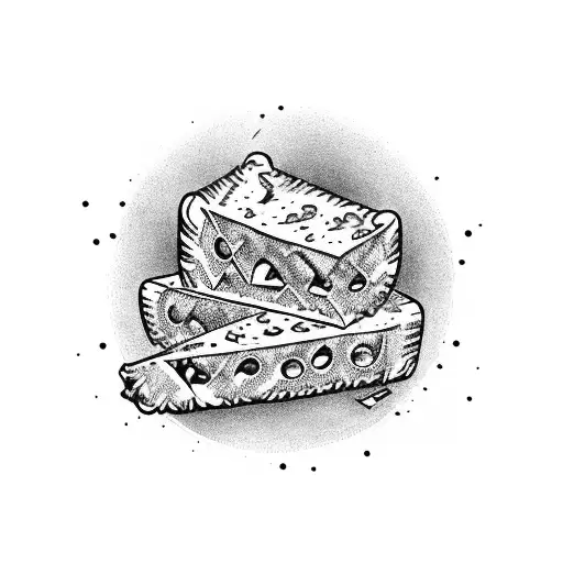 dangerous cheese tattoo design idea