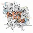 overlapping text "Bury me" tattoo design idea