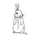 a rabbit in a black cloak tattoo design idea