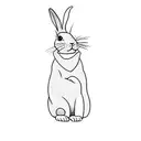 a rabbit in a black cloak tattoo design idea